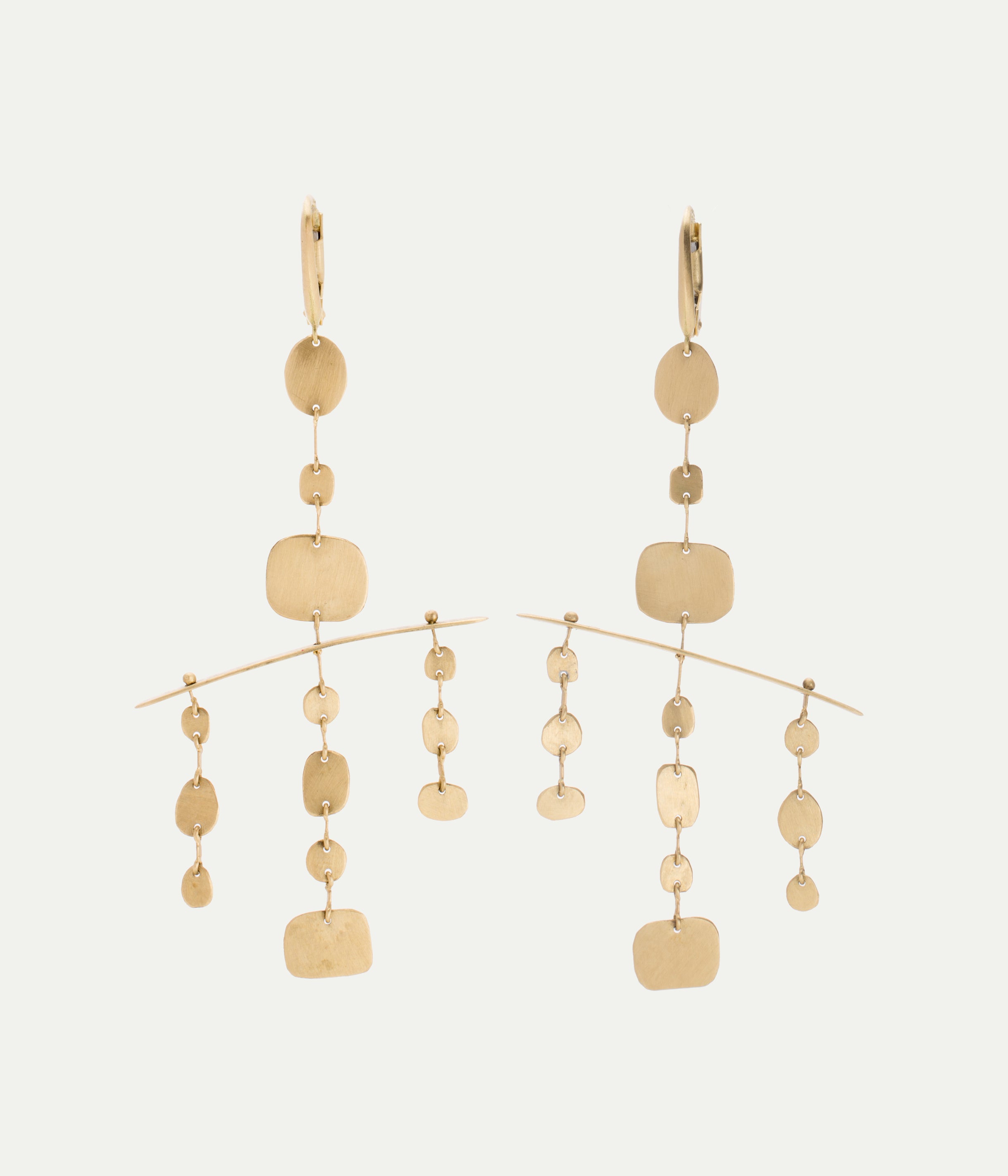 Chandelier yellow gold earrings