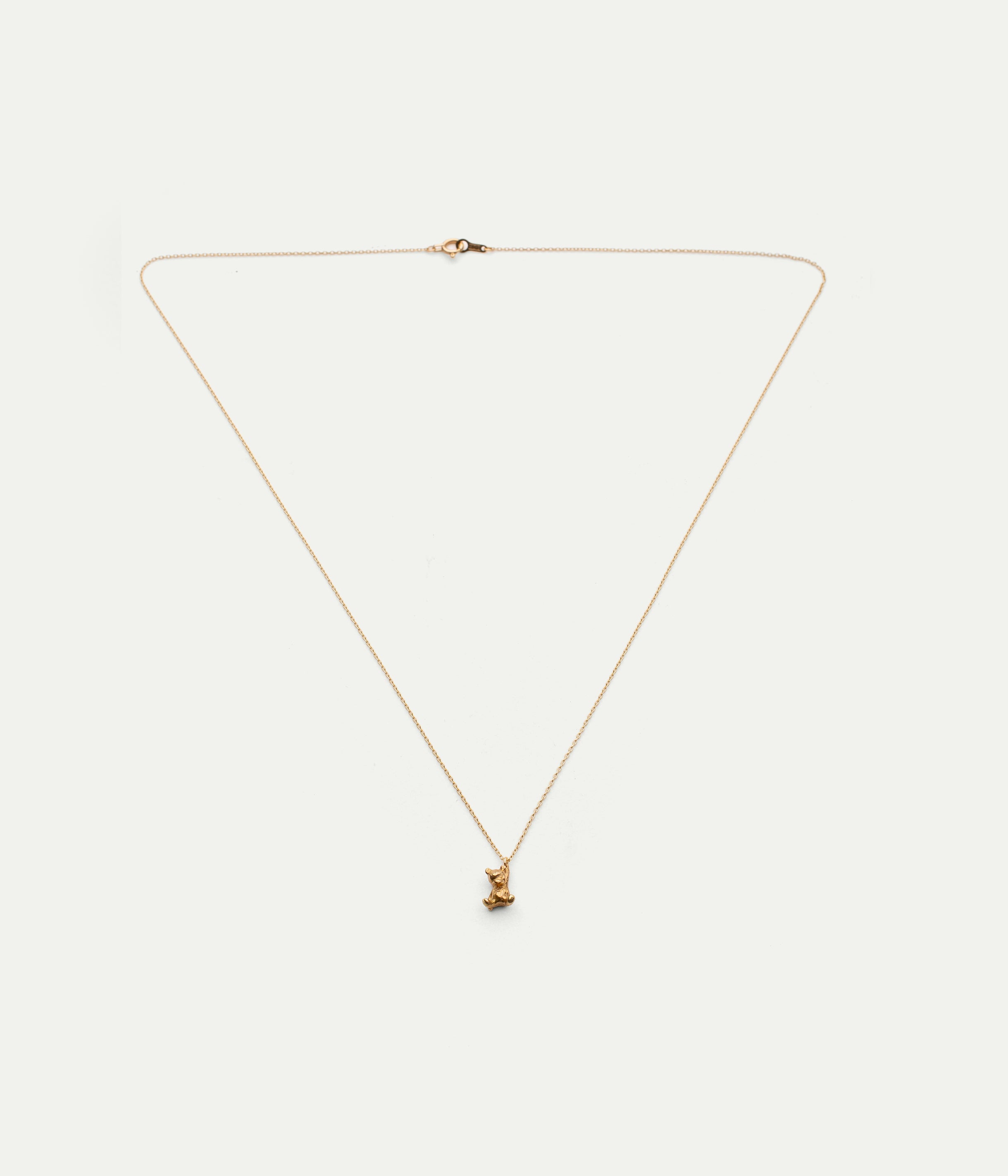 Little bear yellow gold necklace