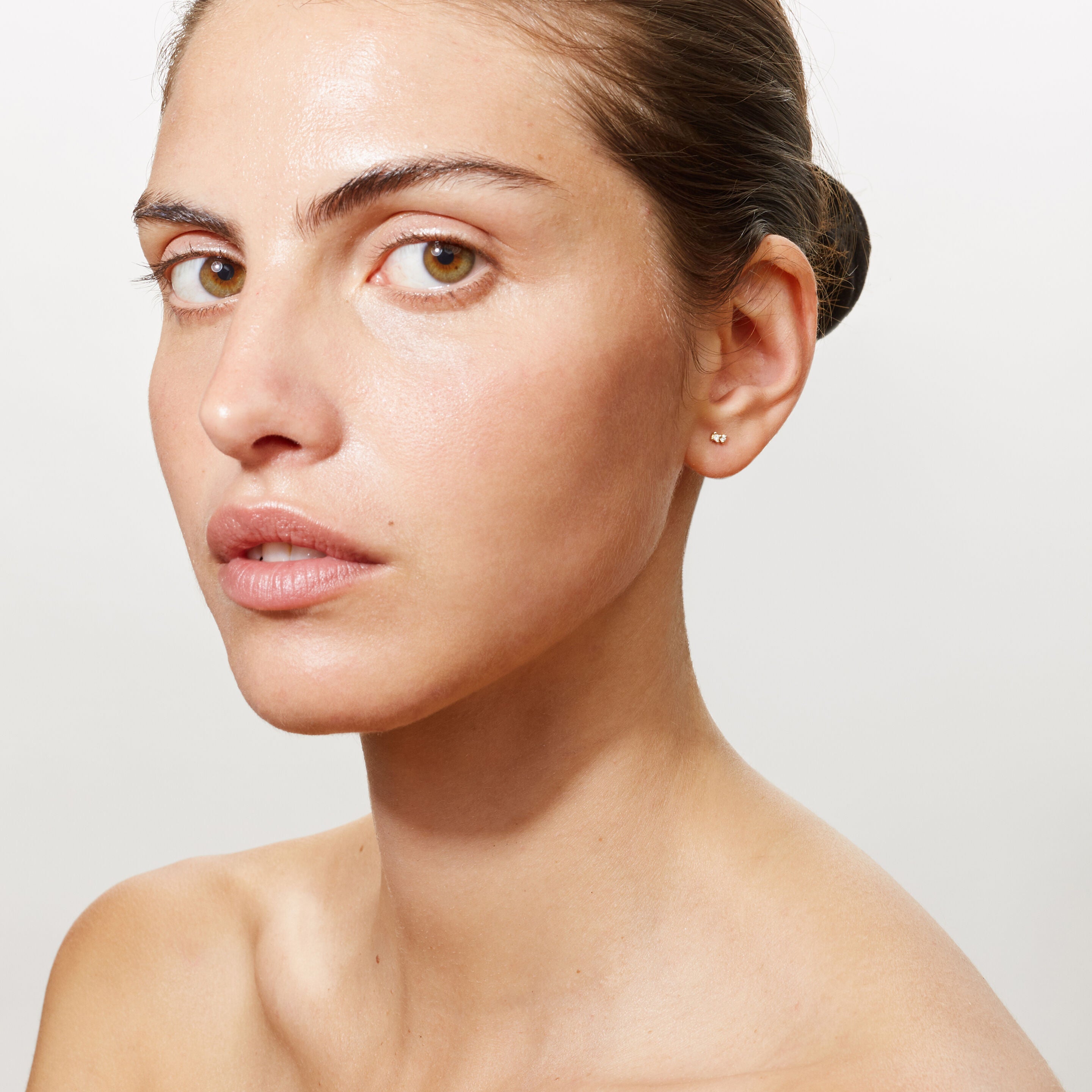 Stud Aurore diamant brun