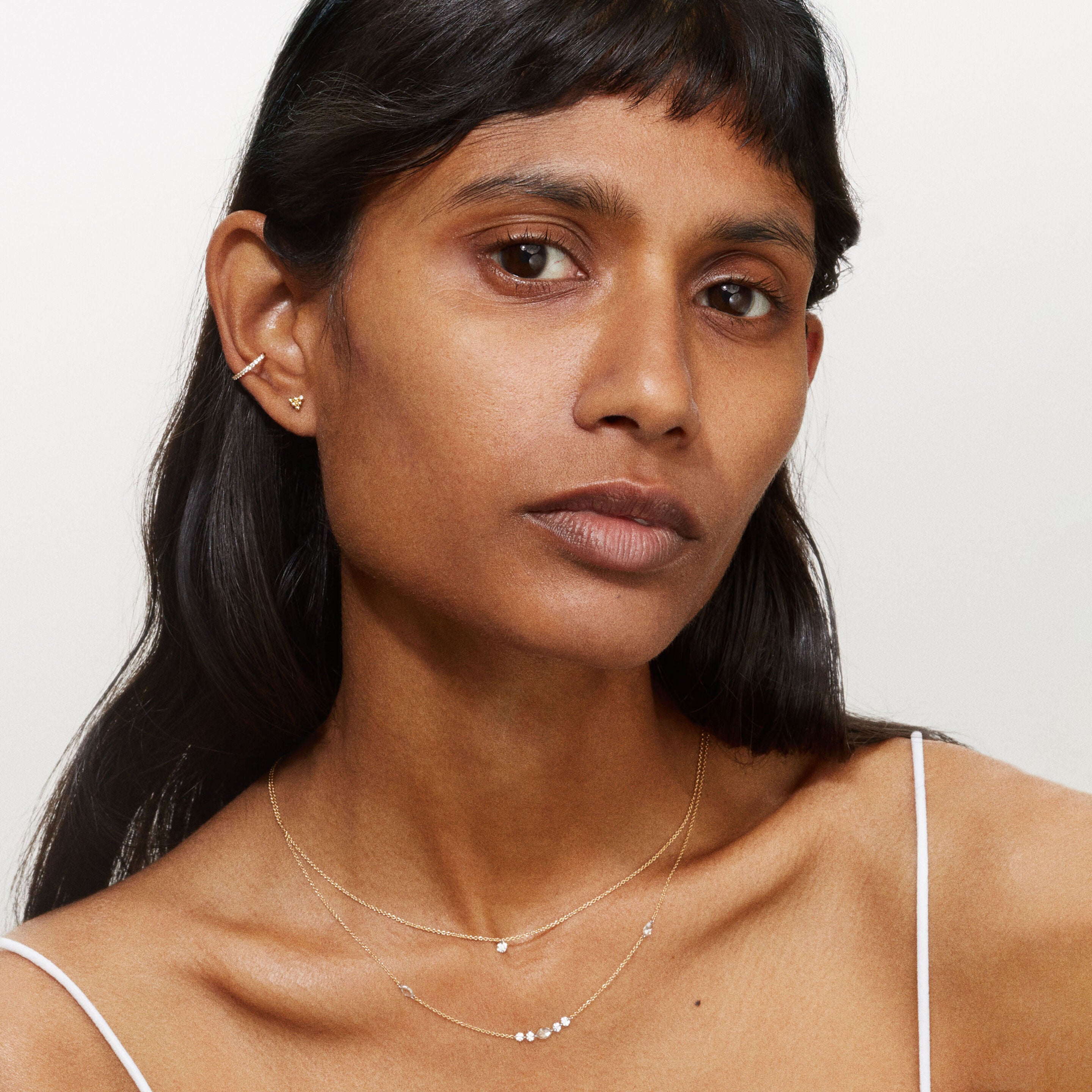 Collier Emilie or jaune 1 diamant